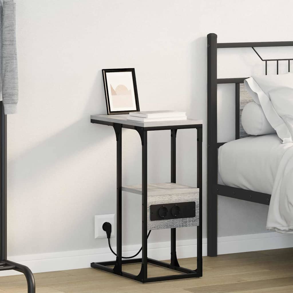 Noćni ormar s ladicama Sivi hrast sonoma 41.5 x 26 x 60.5 cm