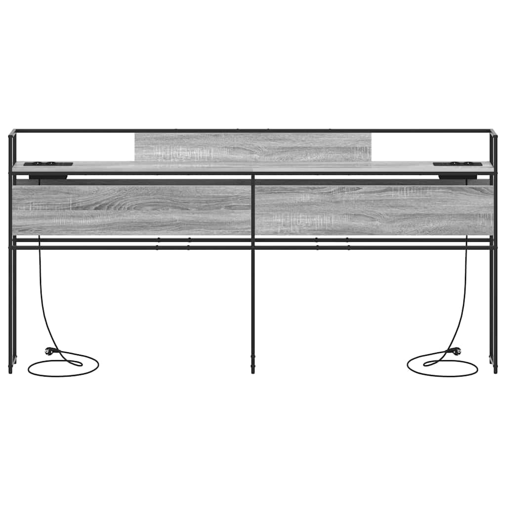 Skladišno uzglavlje Sivi hrast sonoma Konstruirano drvo