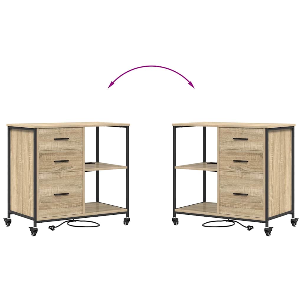 Ormarić s postajom za punjenje Sonoma hrast 76 x 41 x 72 cm