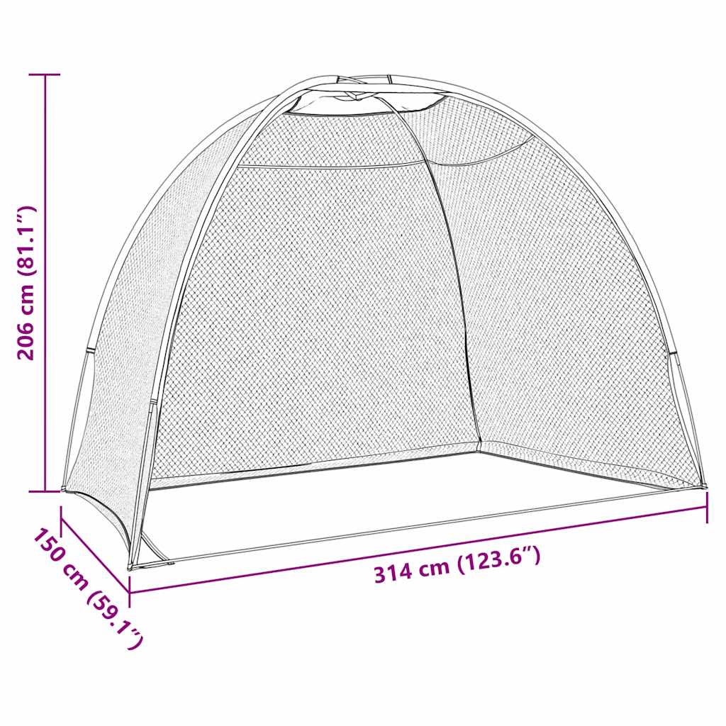 Golf Trening Pomagala Crna 314 x 150 x 206 cm Poliester