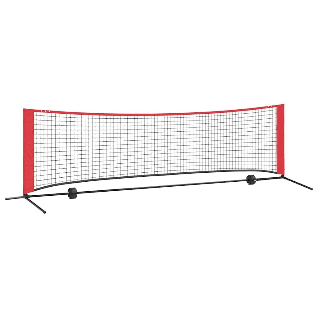Teniska mreža Crna i crvena 301 x 90,5 x 87 cm Poliester