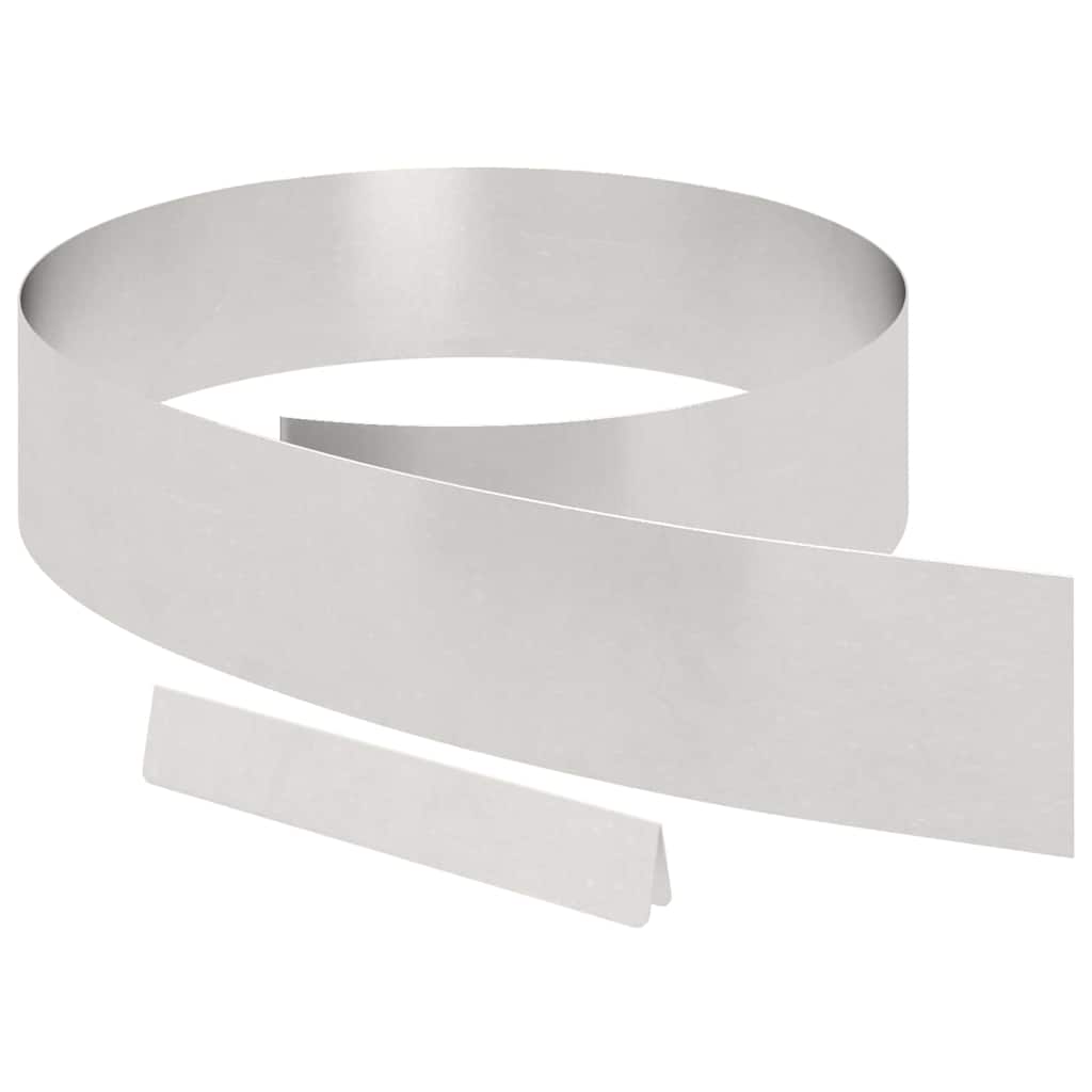 Ograda oko Travnjaka 4 pcs Srebrno 450 x 0.05 x 15 cm