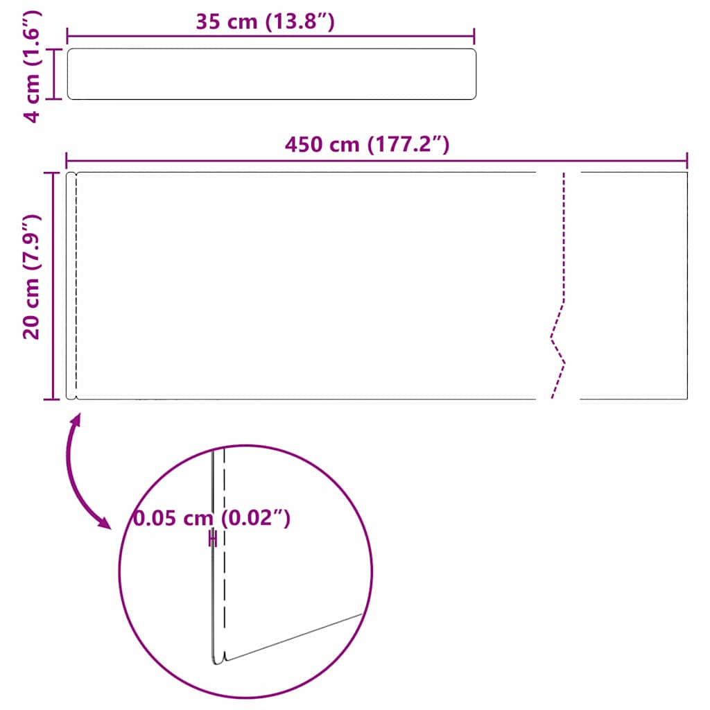 Ograda oko Travnjaka 4 pcs Srebrno 450 x 0,05 x 20 cm