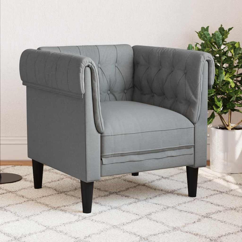 Sofa Svijetlo siva 78,5 x 74,5 x 74,5 cm Poliester