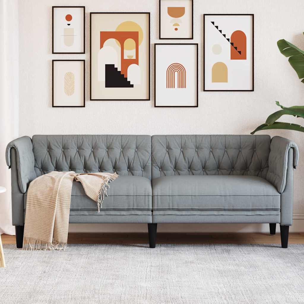 Sofa Svijetlo siva 201,5 x 74,5 x 74,5 cm Poliester