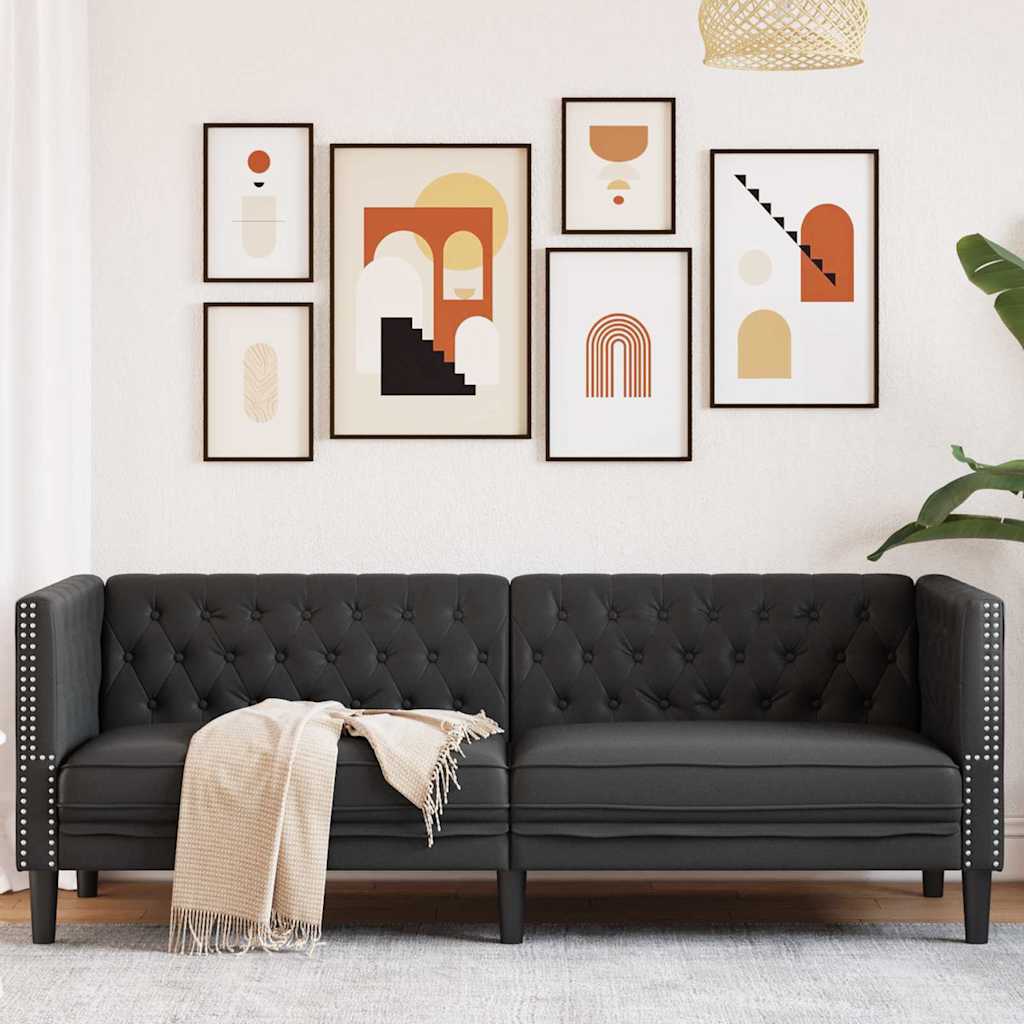 Sofa Crna 194 x 74,5 x 70,5 cm PVC