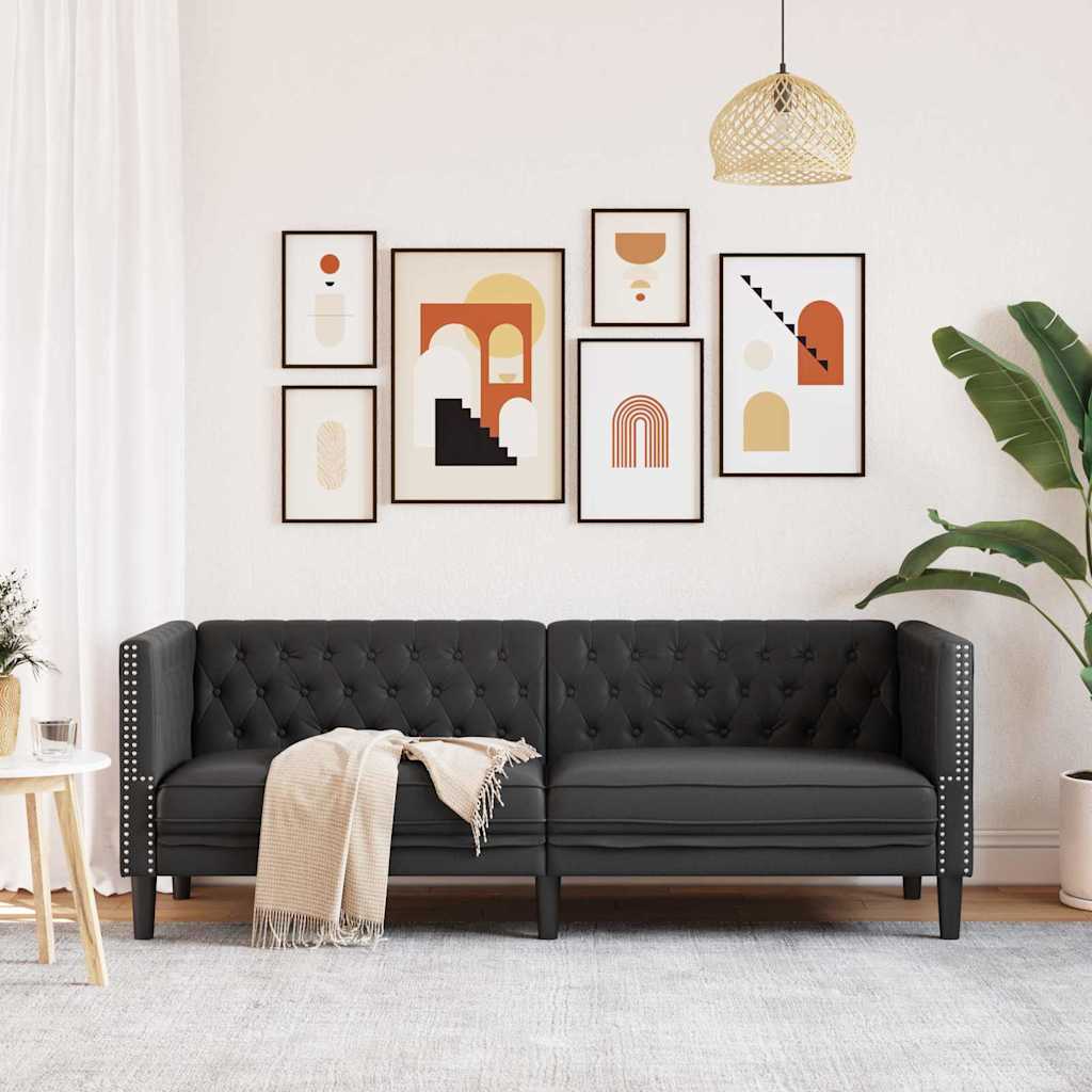 Sofa Crna 194 x 74,5 x 70,5 cm PVC