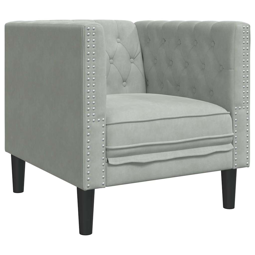 Sofa Svijetlo siva 74,5 x 71 x 70,5 cm Baršun