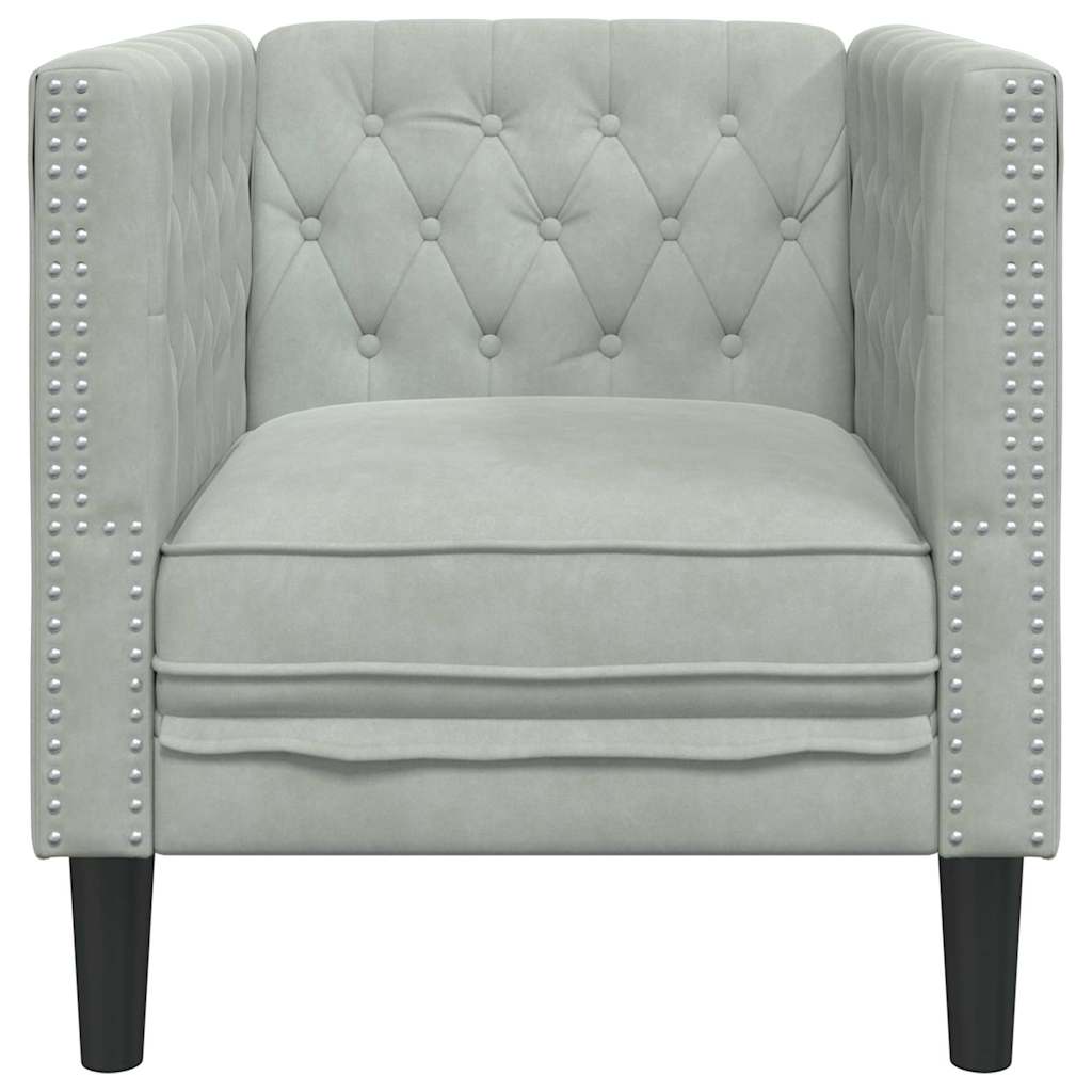 Sofa Svijetlo siva 74,5 x 71 x 70,5 cm Baršun