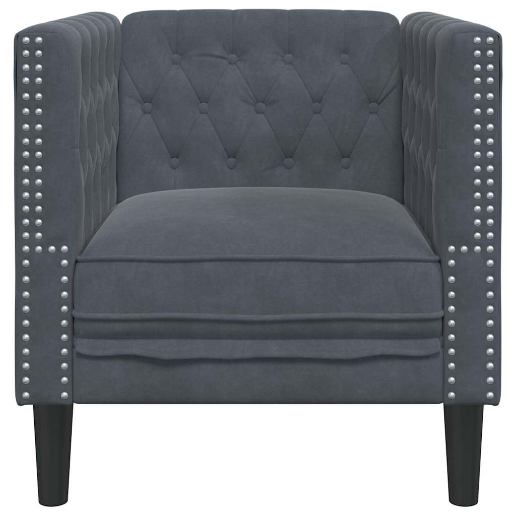 Sofa Tamno siva 74,5 x 71 x 70,5 cm Baršun