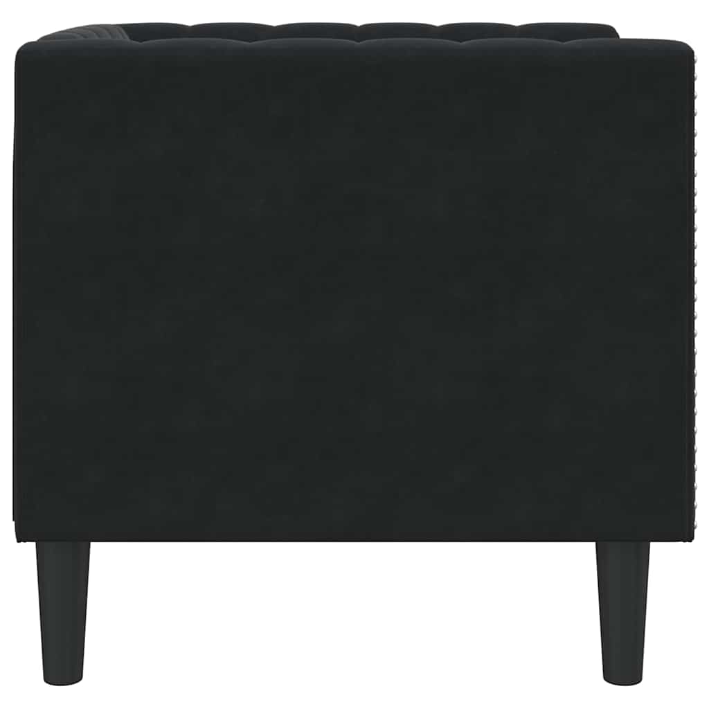 Sofa Crna 74,5 x 71 x 70,5 cm Baršun