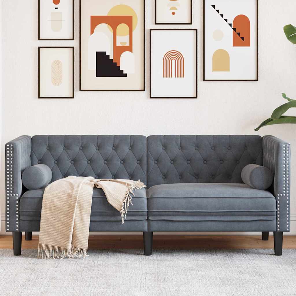Sofa Tamno siva 174 x 74,5 x 70,5 cm Baršun