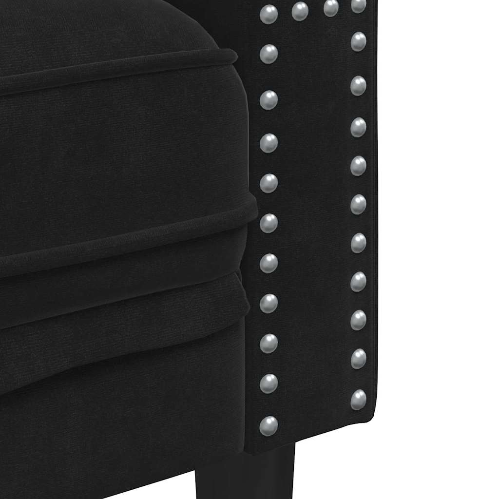 Sofa Crna 174 x 74,5 x 70,5 cm Baršun