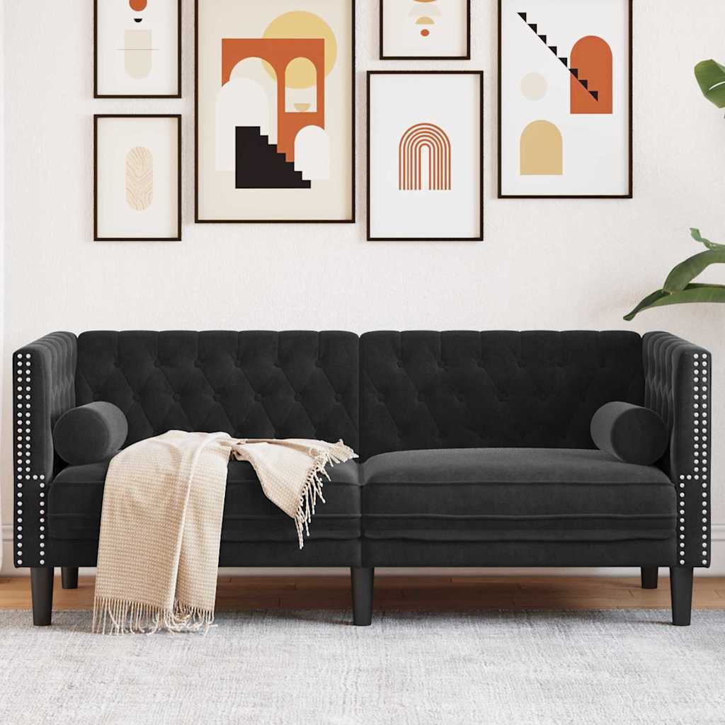 Sofa Crna 174 x 74,5 x 70,5 cm Baršun