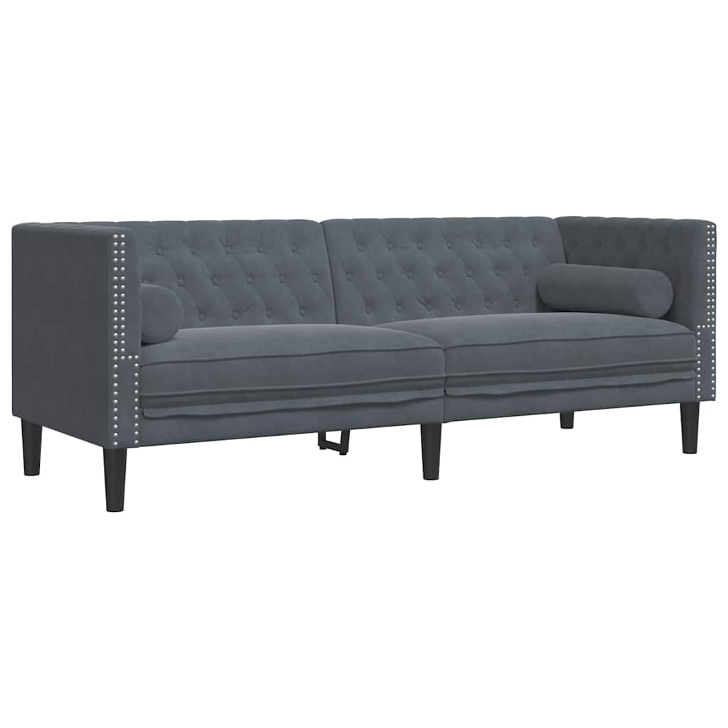 Sofa Tamno siva 194 x 74,5 x 70,5 cm Baršun