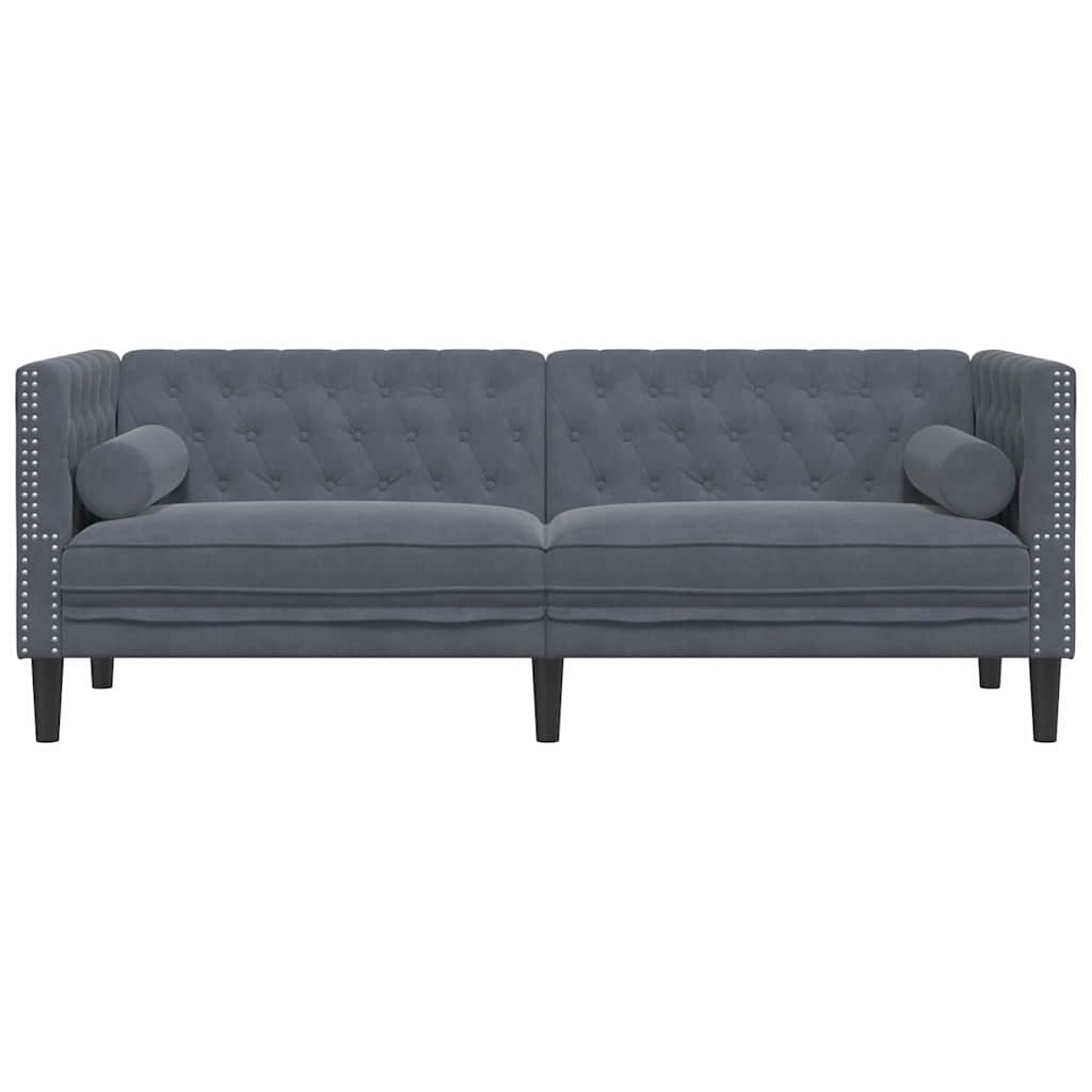 Sofa Tamno siva 194 x 74,5 x 70,5 cm Baršun