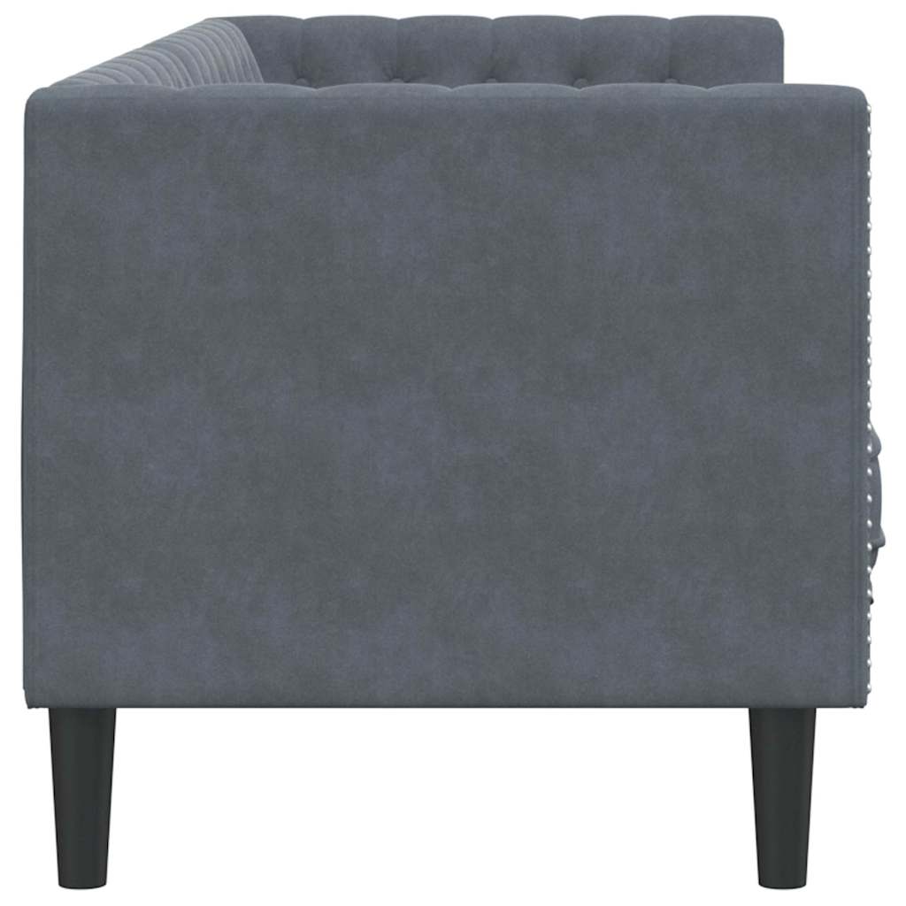 Sofa Tamno siva 194 x 74,5 x 70,5 cm Baršun