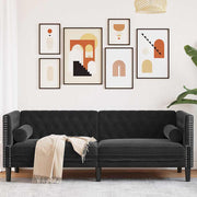 Sofa Crna 194 x 74,5 x 70,5 cm Baršun
