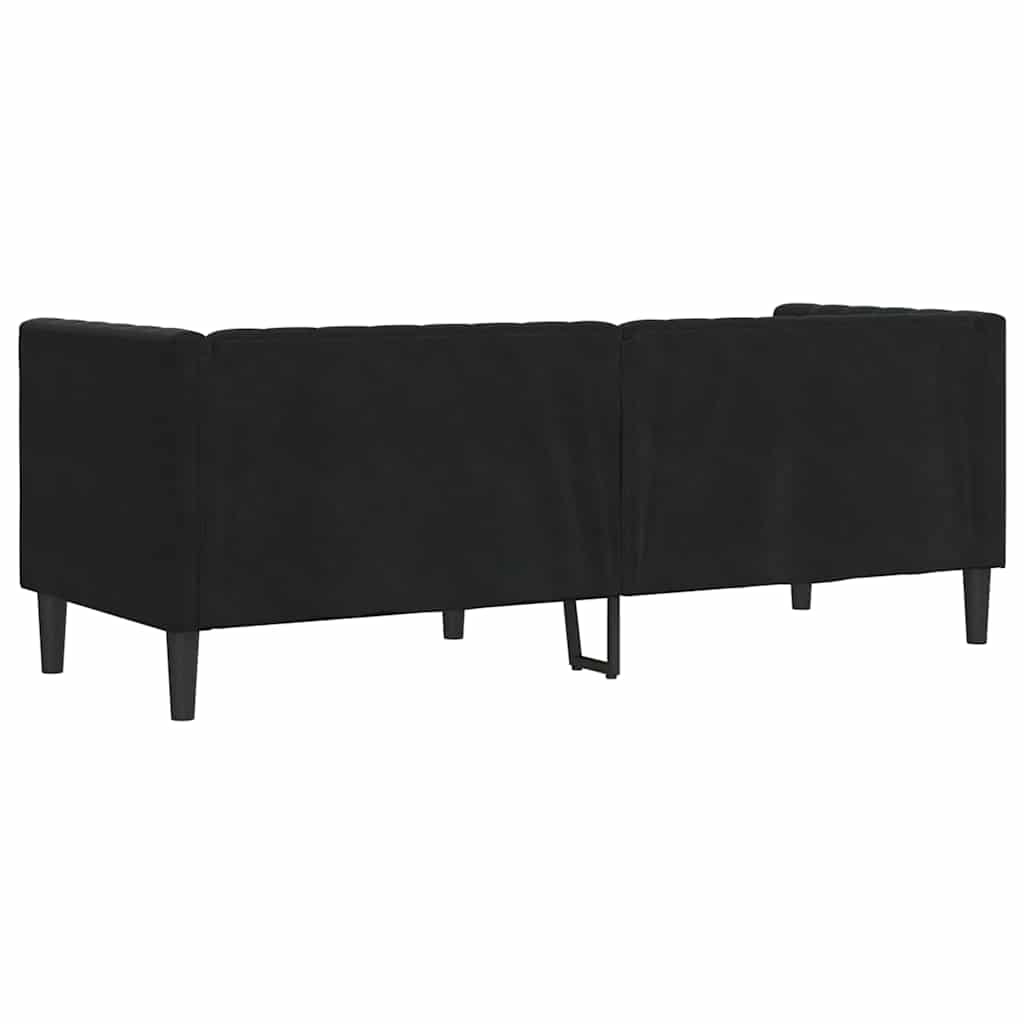 Sofa Crna 194 x 74,5 x 70,5 cm Baršun