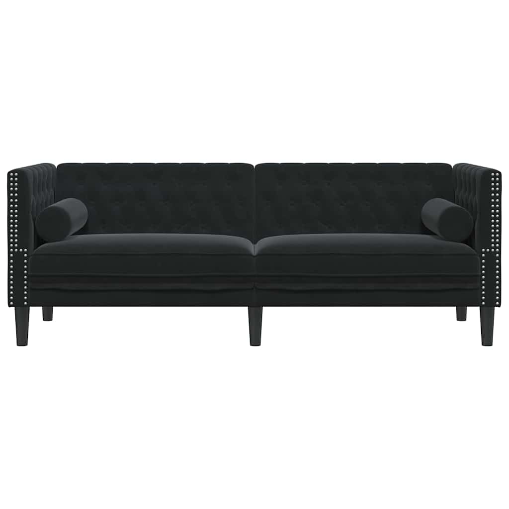 Sofa Crna 194 x 74,5 x 70,5 cm Baršun