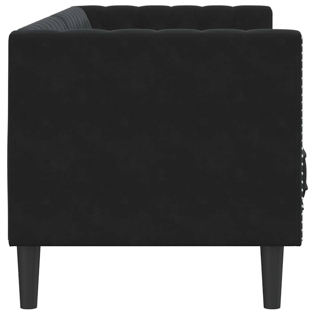 Sofa Crna 194 x 74,5 x 70,5 cm Baršun