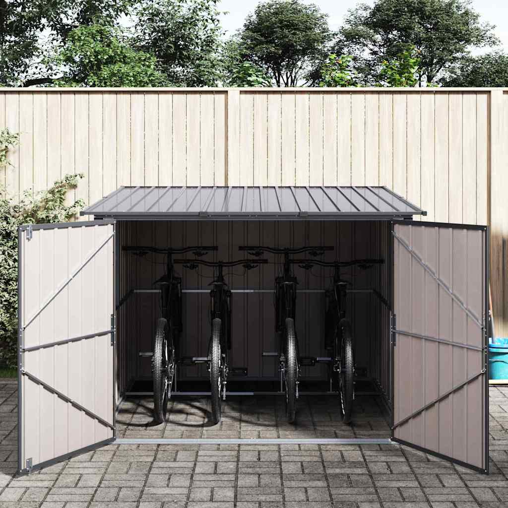 Drvarnica za bicikle 3 pcs Antracit 216 x 207 x 158 cm Metal