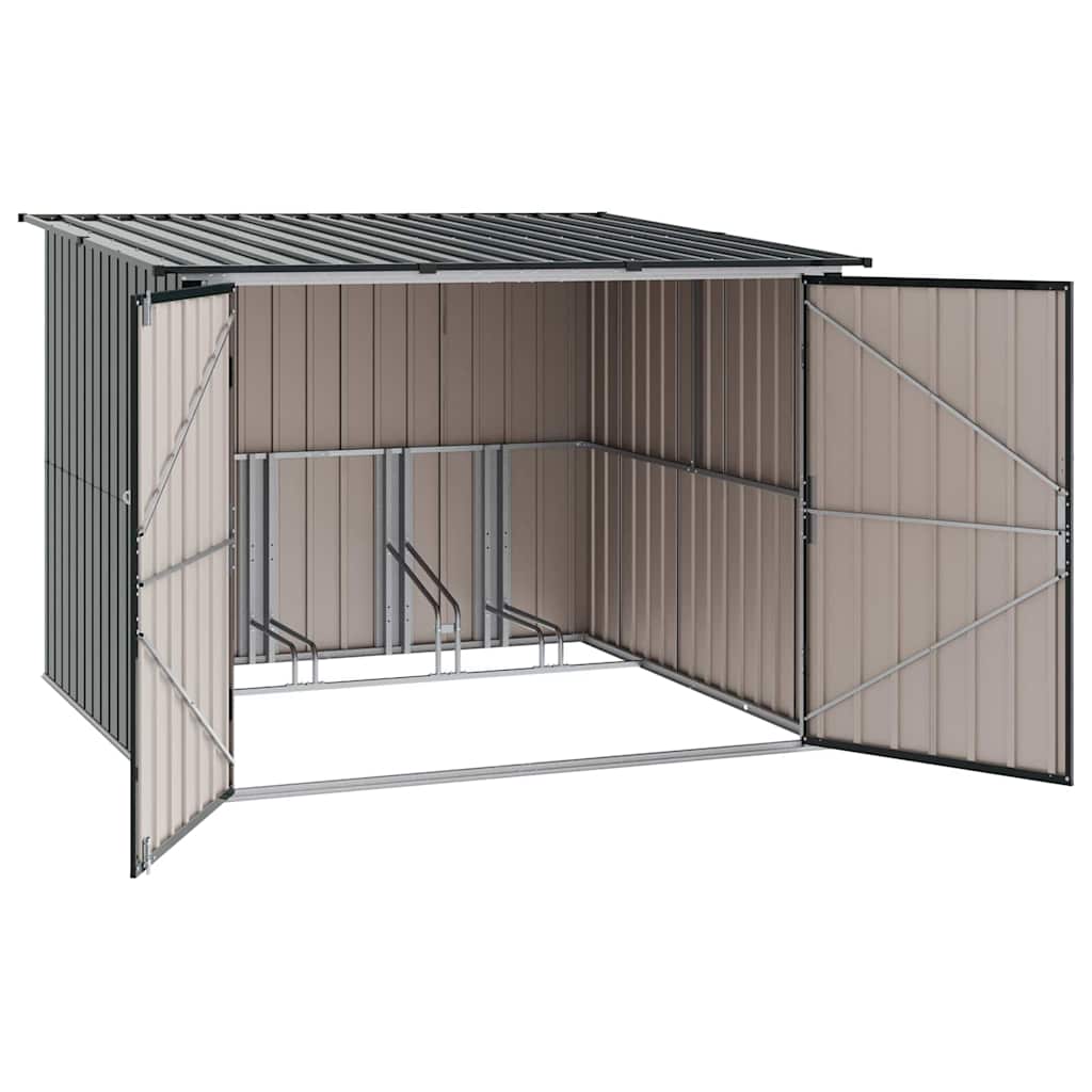 Drvarnica za bicikle 3 pcs Antracit 216 x 207 x 158 cm Metal
