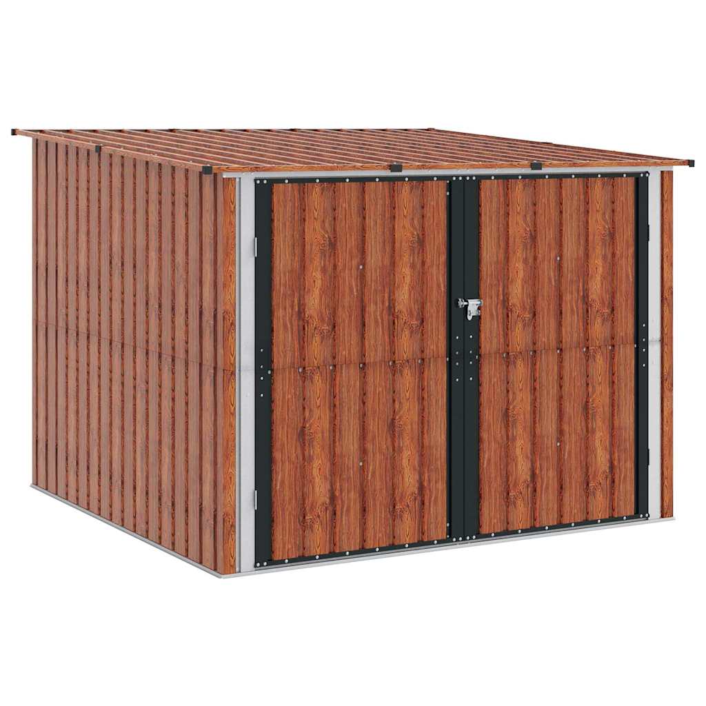 Drvarnica za bicikle 3 pcs Smeđa 216 x 207 x 158 cm Metal
