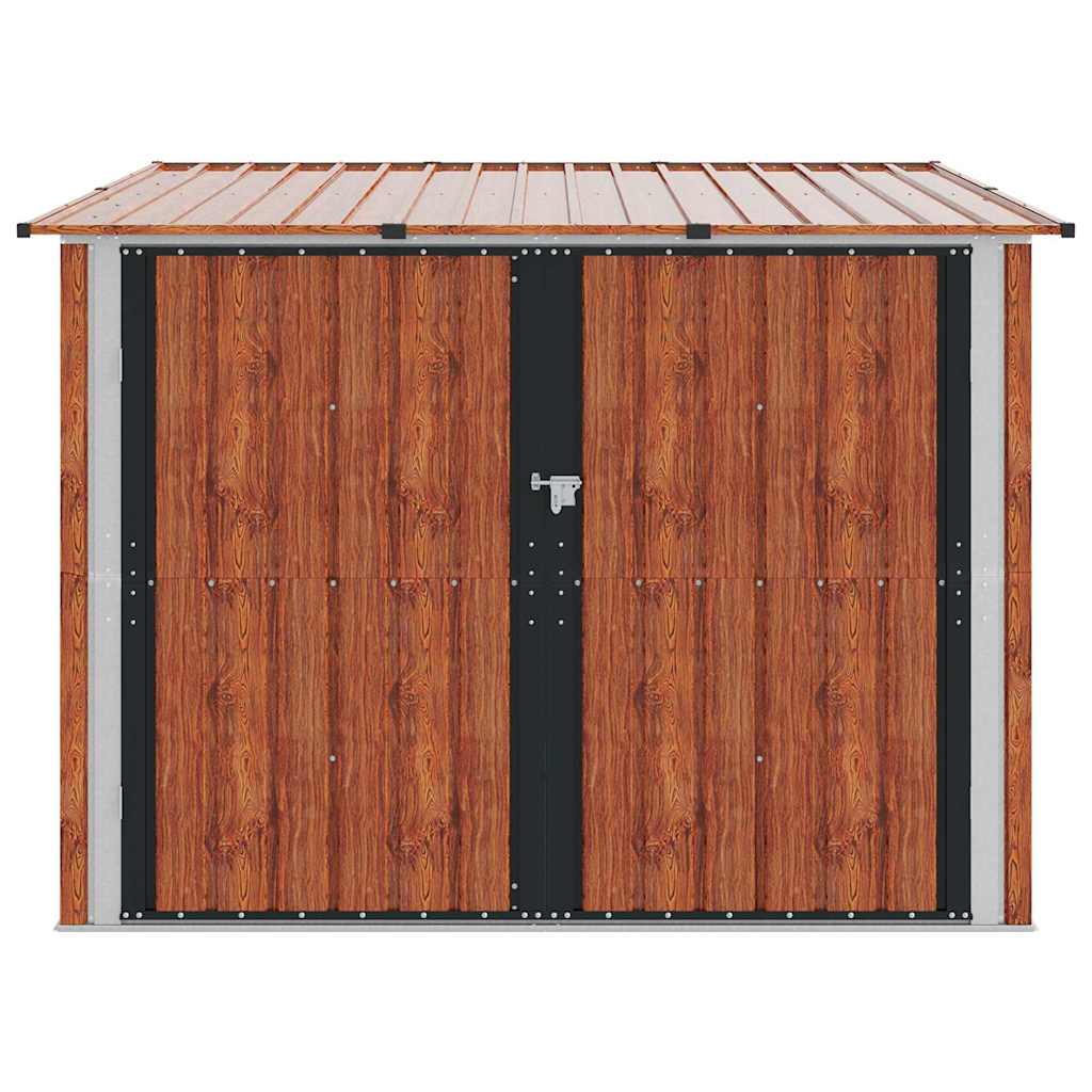 Drvarnica za bicikle 3 pcs Smeđa 216 x 207 x 158 cm Metal