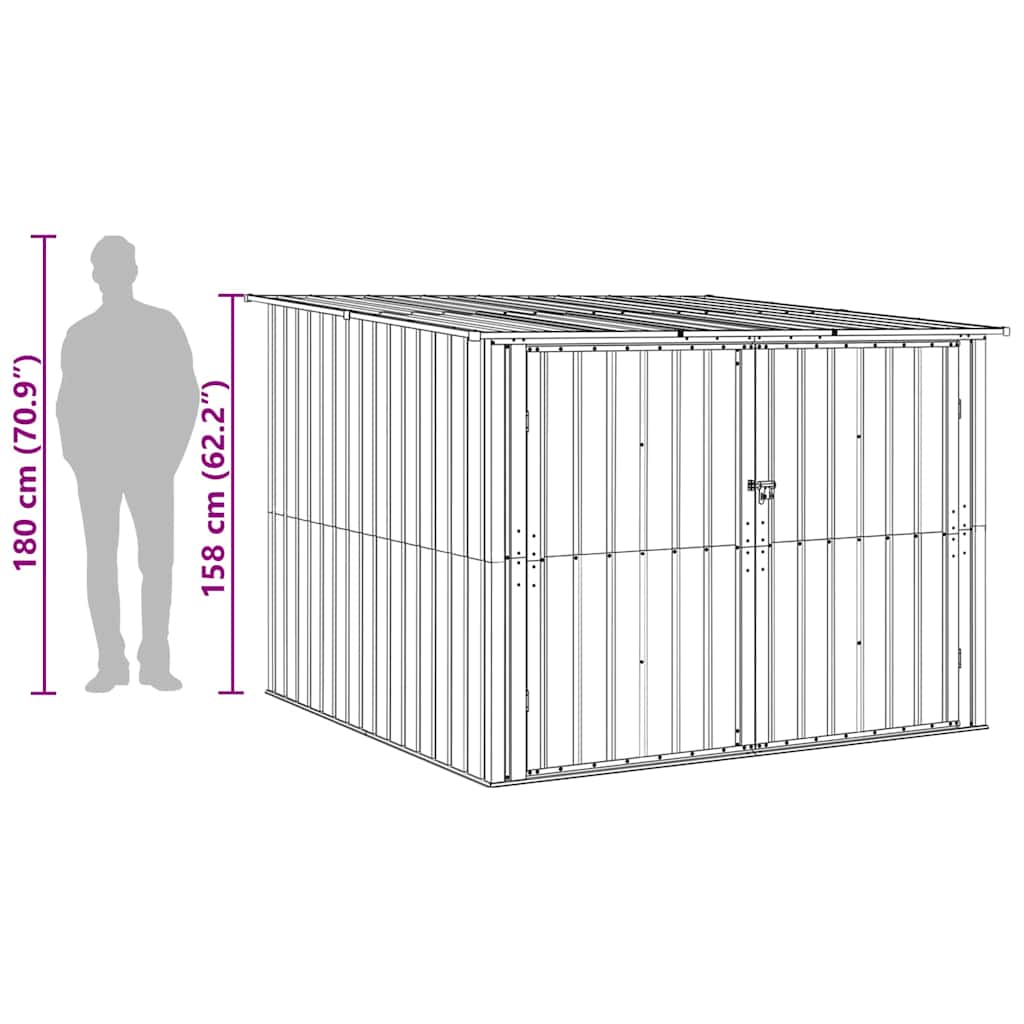 Drvarnica za bicikle 3 pcs Smeđa 216 x 207 x 158 cm Metal