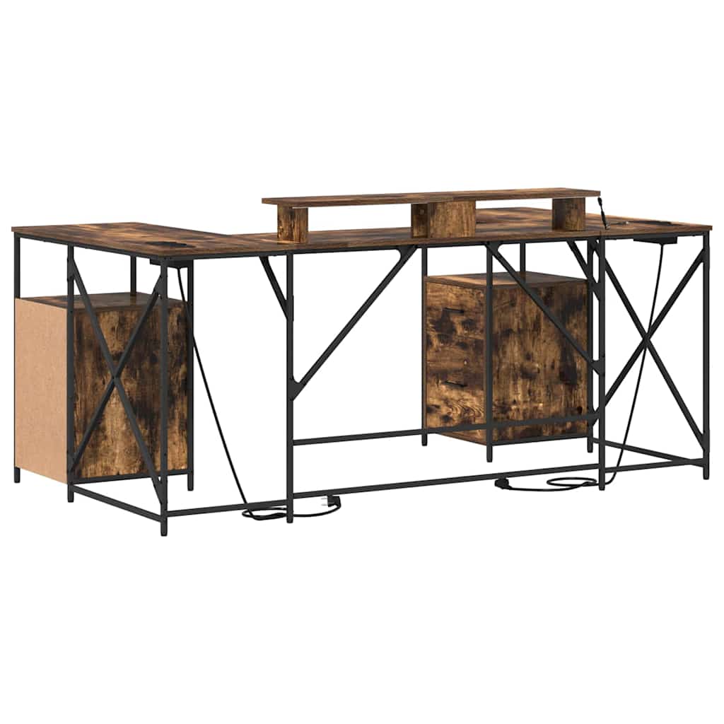 Stol Dimljeni hrast 182 x 101 x 87,5 cm Konstruirano drvo