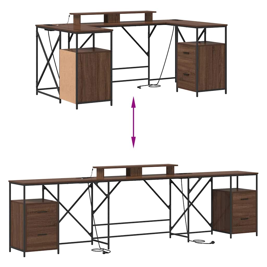 Stol Smeđi hrast 182 x 101 x 87,5 cm Konstruirano drvo