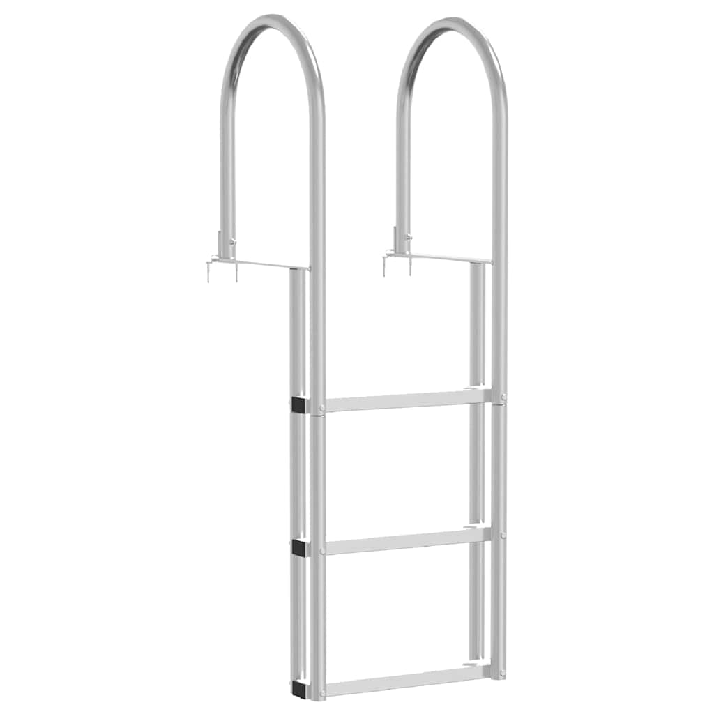 Ljestve za dok s 3 koraka Srebrno 45 x 11,5 x 134 cm Aluminij