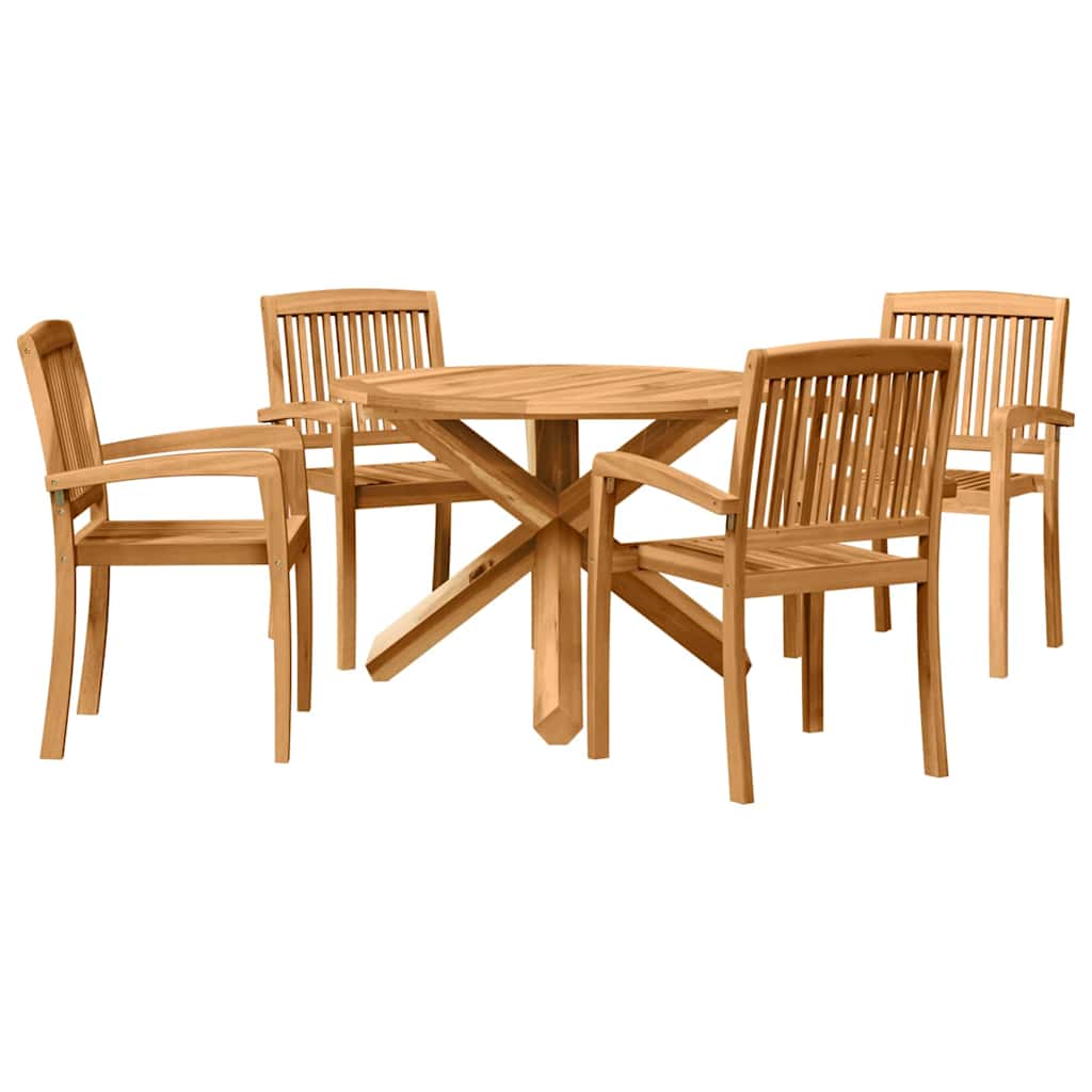 Vrtni set za objed 5 pcs Prirodna Čvrsto drvo akacije