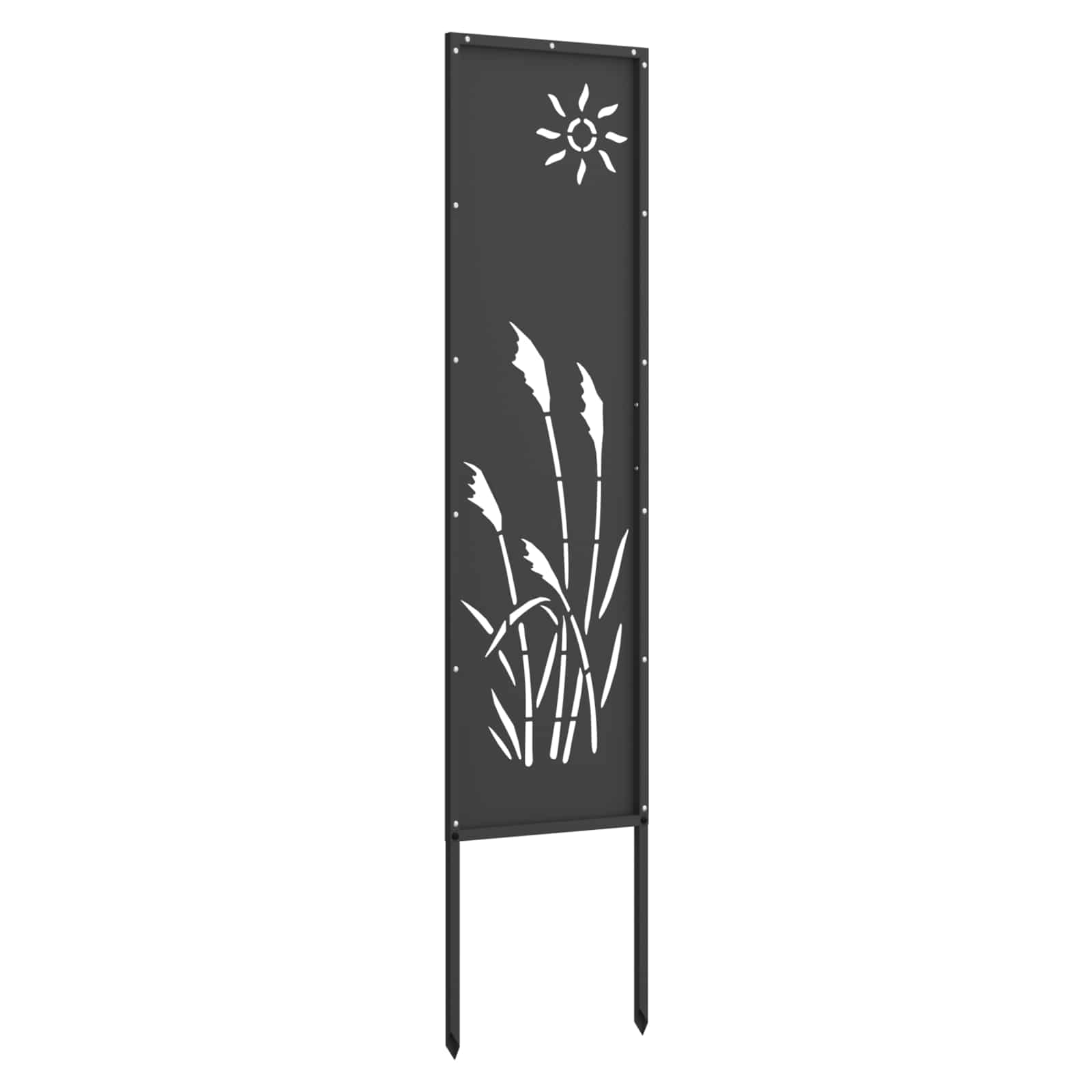 Privatnost u vrtu Crna 32 x 140 cm Hladno valjana čelična
