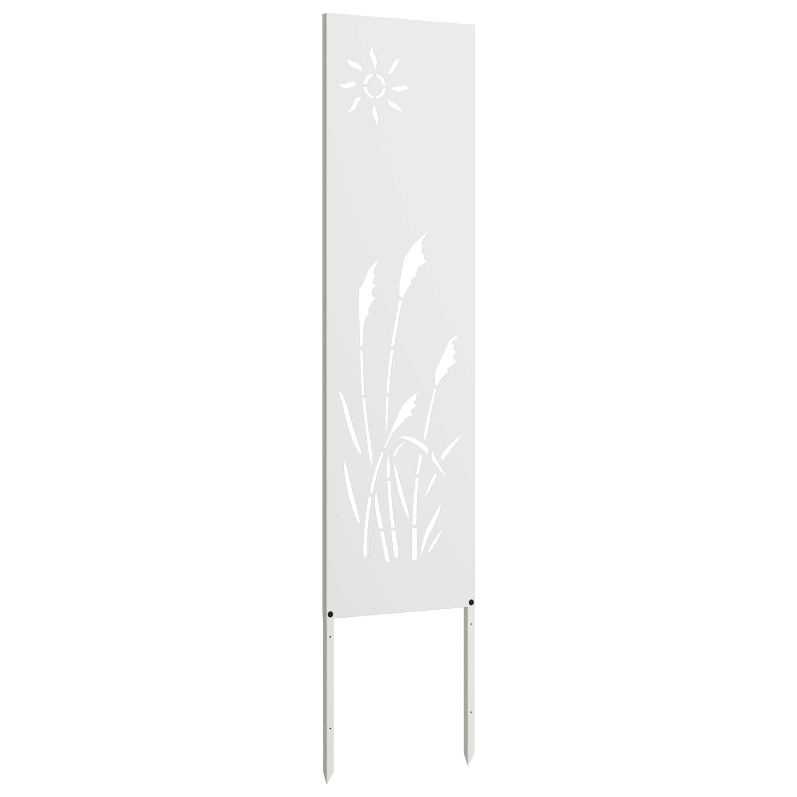 Privatnost u vrtu Bijelo 32 x 140 cm Hladno valjana čelična