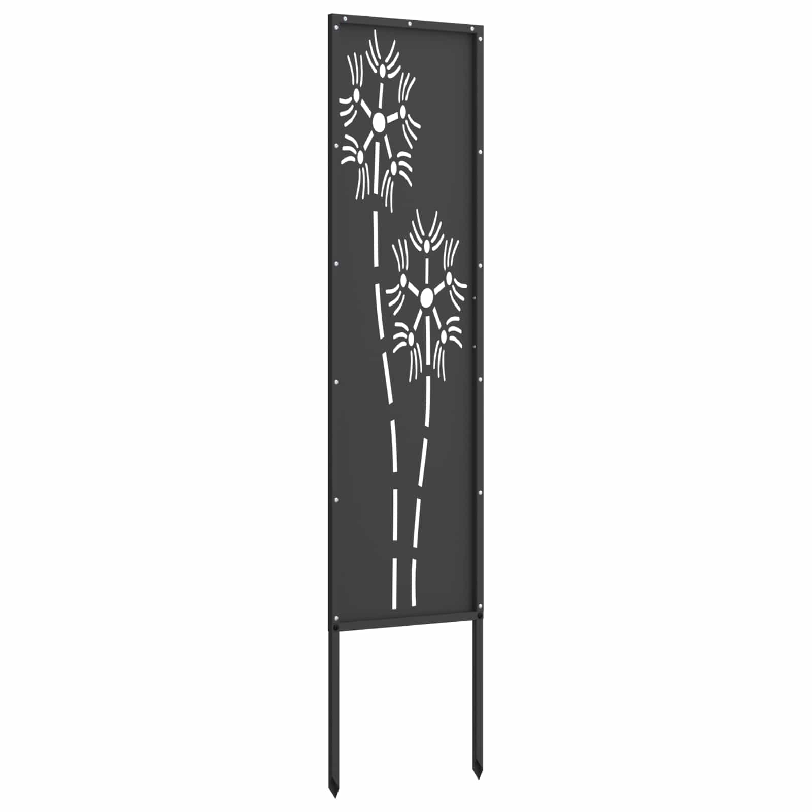 Privatnost u vrtu Crna 32 x 140 cm Hladno valjana čelična