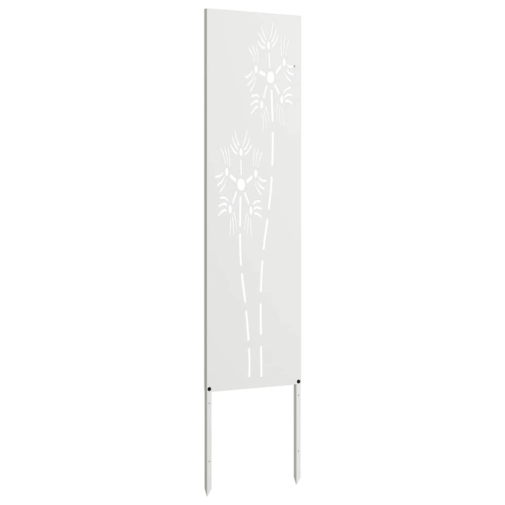 Privatnost u vrtu Bijelo 32 x 140 cm Hladno valjana čelična