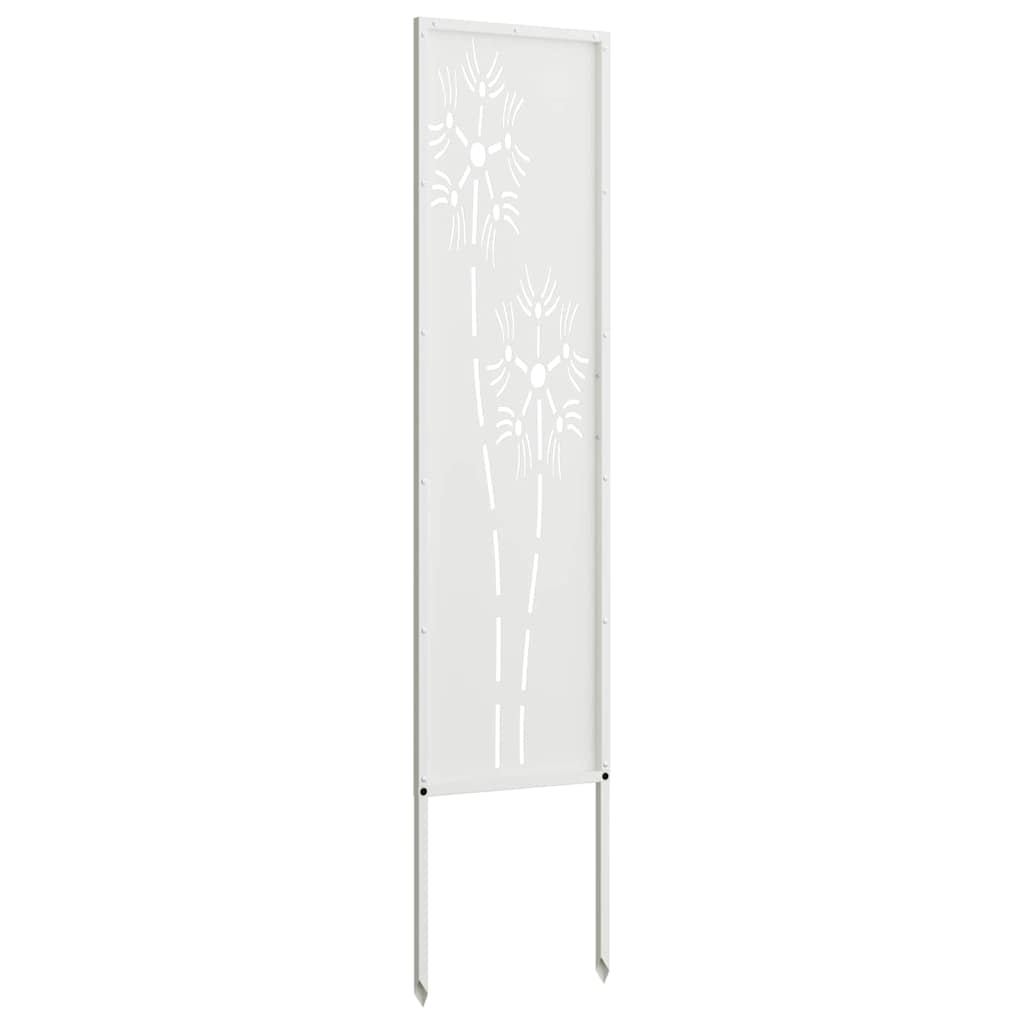 Privatnost u vrtu Bijelo 32 x 140 cm Hladno valjana čelična