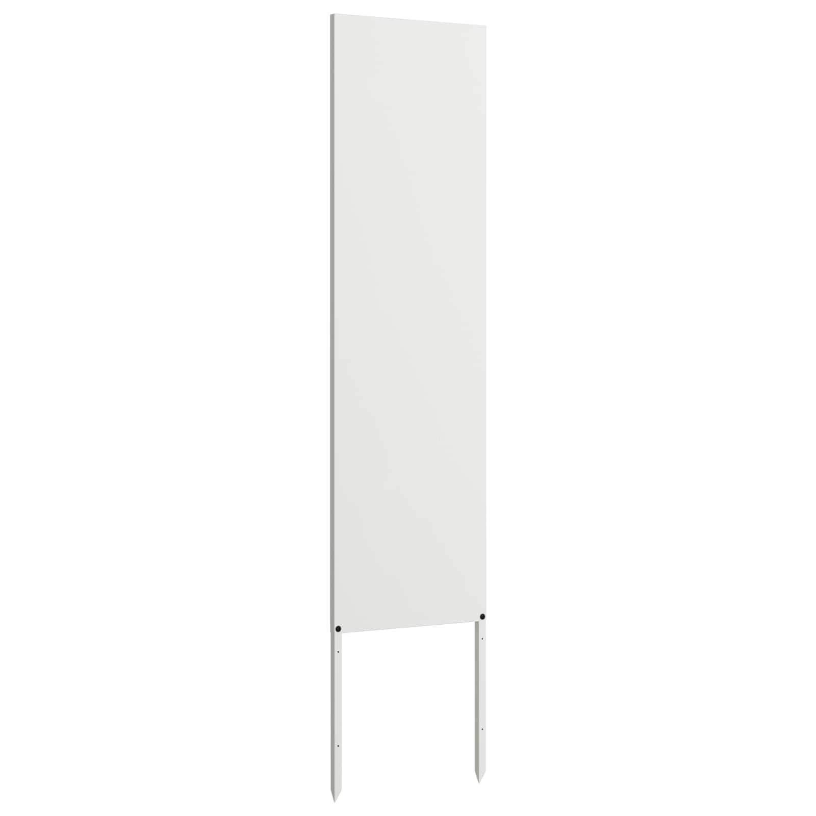 Privatnost u vrtu Bijelo 32 x 140 cm Hladno valjana čelična