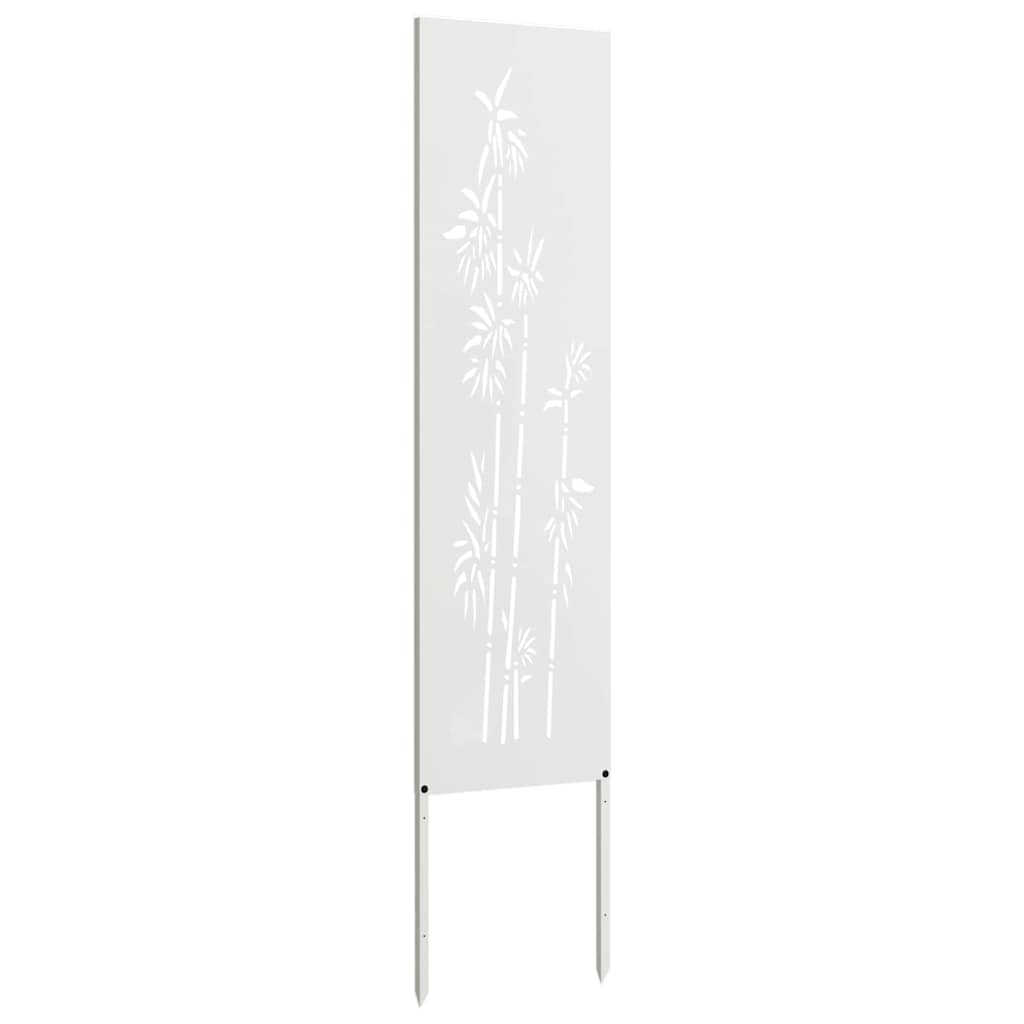 Privatnost u vrtu Bijelo 32 x 140 cm Hladno valjana čelična