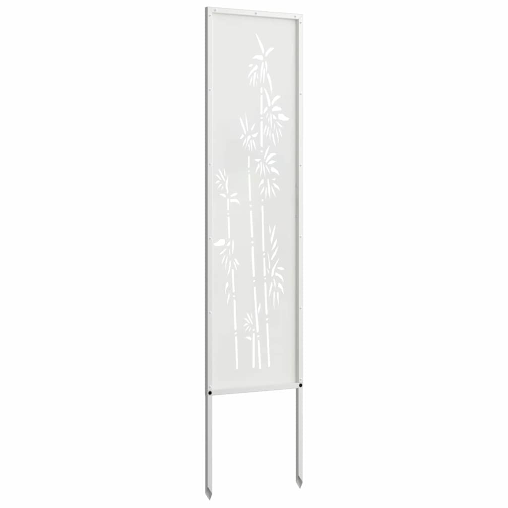 Privatnost u vrtu Bijelo 32 x 140 cm Hladno valjana čelična