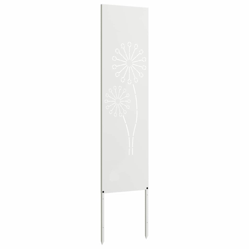 Privatnost u vrtu Bijelo 32 x 140 cm Hladno valjana čelična