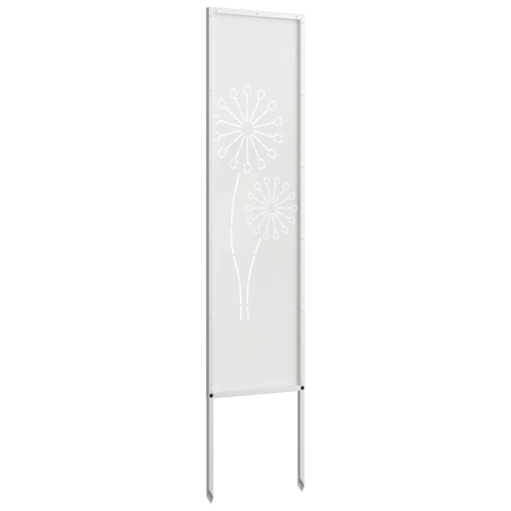 Privatnost u vrtu Bijelo 32 x 140 cm Hladno valjana čelična