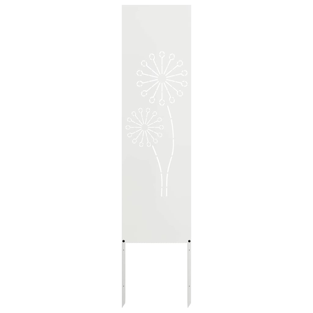 Privatnost u vrtu Bijelo 32 x 140 cm Hladno valjana čelična
