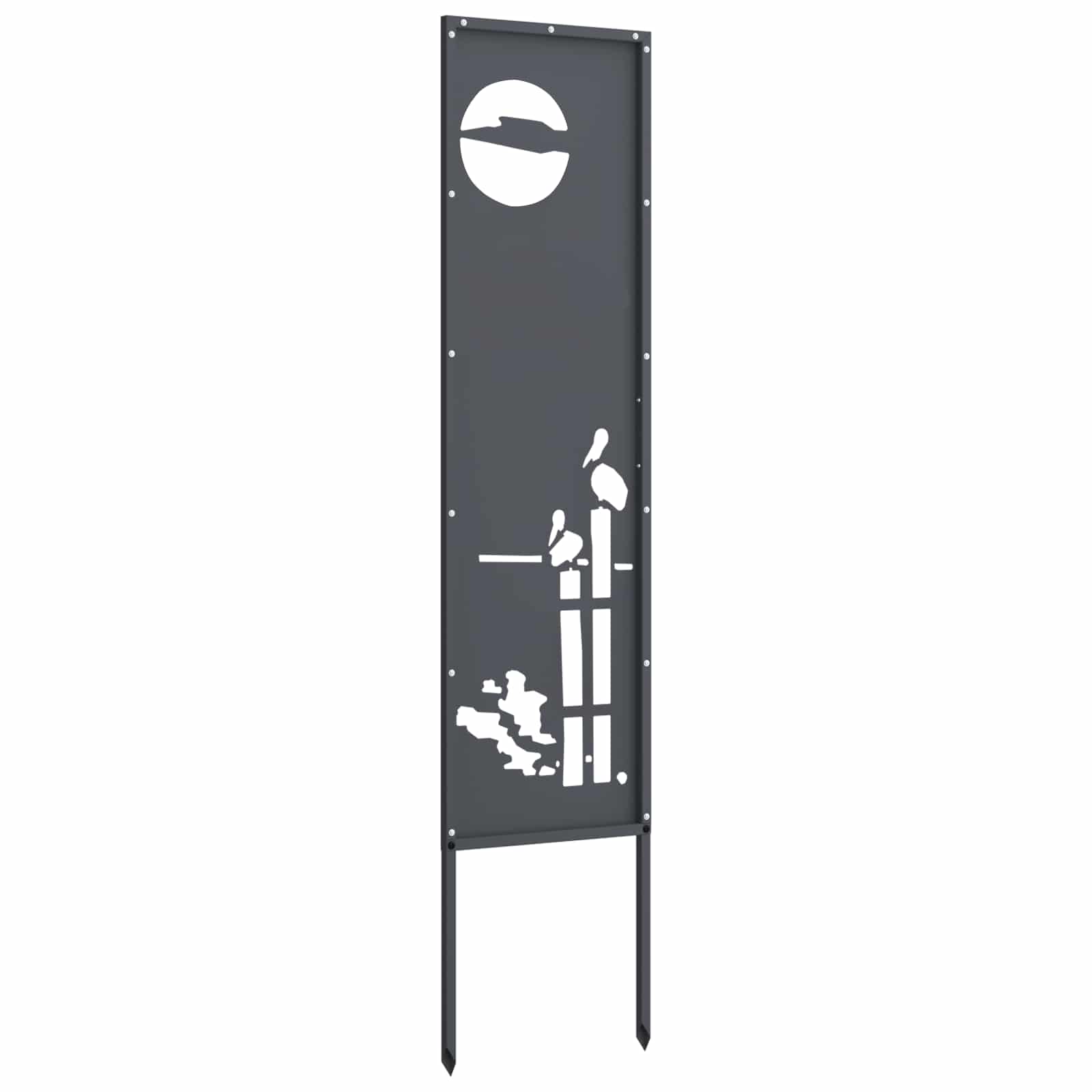 Privatnost u vrtu Antracit 32 x 140 cm Hladno valjana čelična