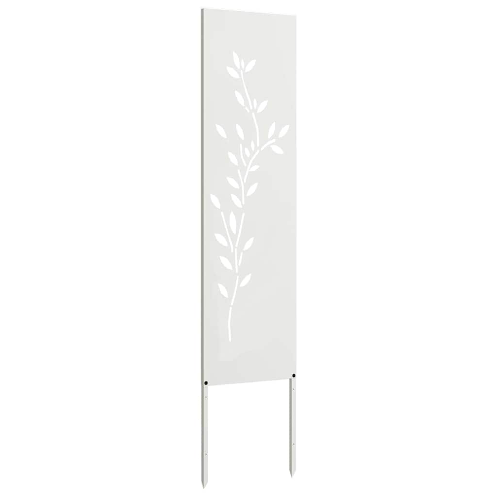 Privatnost u vrtu Bijelo 32 x 140 cm Hladno valjana čelična