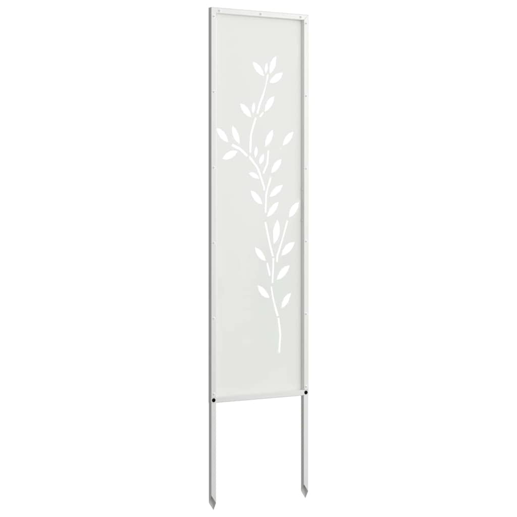 Privatnost u vrtu Bijelo 32 x 140 cm Hladno valjana čelična