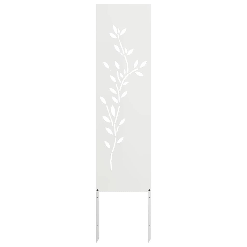 Privatnost u vrtu Bijelo 32 x 140 cm Hladno valjana čelična