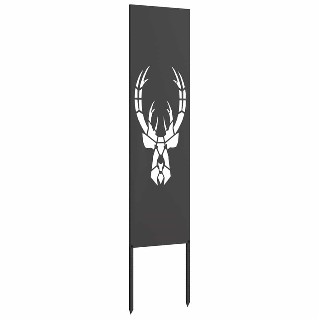 Privatnost u vrtu Crna 32 x 140 cm Hladno valjana čelična